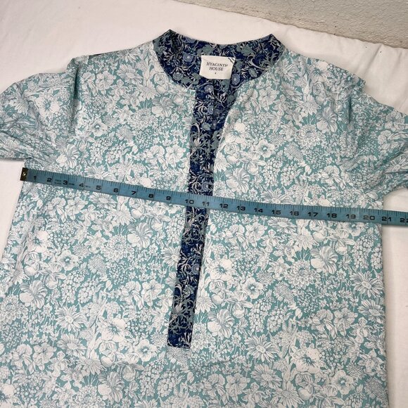 Hyacinth House Tuckernuck Bowen Dress Mini Tunic Two-Toned Blue Floral Small - Picture 4 of 11